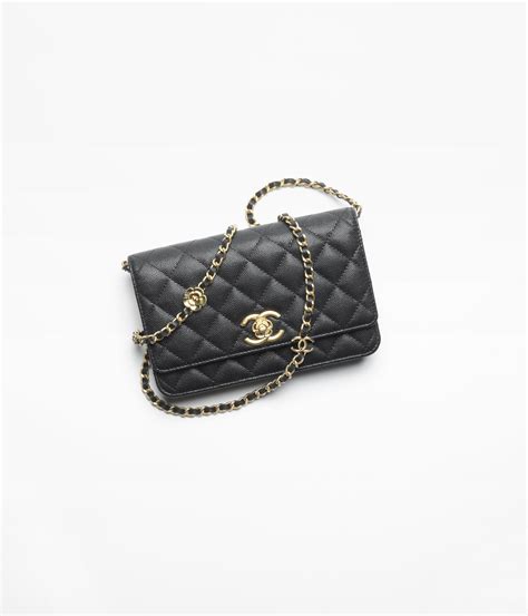 chanel wallet on chain grained calfskin